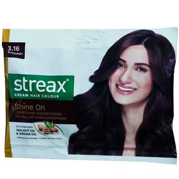 Streax Cream Hair Colour Burgundy 3.16 ,45gm