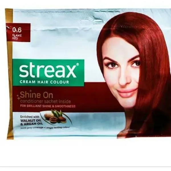 Streax Cream Hair Colour 0.6 Flam Red 45gm