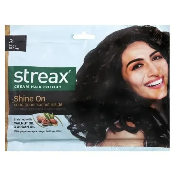 Streax Cream Hair Colour 03 - Dark Brown 45gm