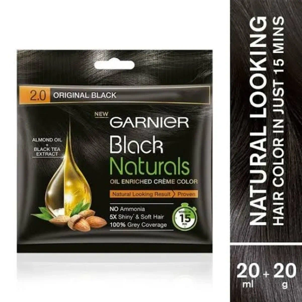 Garnier Naturals Hair Colour Natural Black 0.2 pouch 