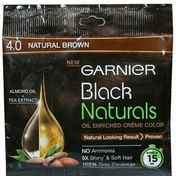 Garnier Naturals Hair Colour Natural Brown 4.0 pouch