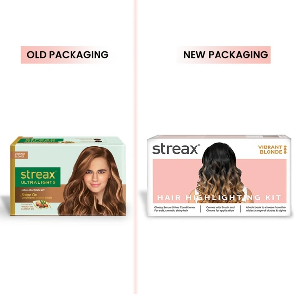 Streax Hair Colour Highlighting Kit - Vibrant Blonde (75g)
