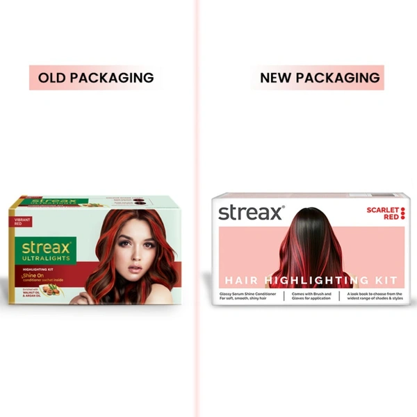 Streax Hair Colour Highlighting Kit - Scarlet Red (75g)