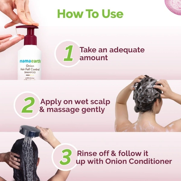 Mamaearth Onion Shampoo for Anti Hair Fall & Hair Growth 250ml 