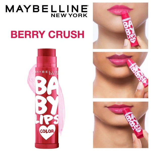 Maybelline New York Baby Lips Color Lip Balm berry cursh ,4 gm 
