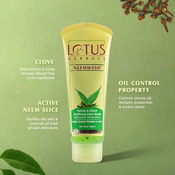Lotus Herbals Neem & Clove Ultra Purifying Face Wash ,120gm 