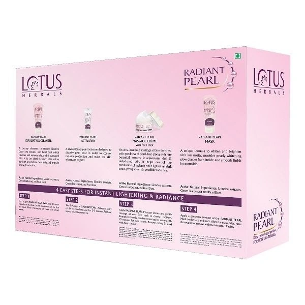 Lotus Herbals Radiant Pearl Cellular Lightening Facial Kit (170gm)