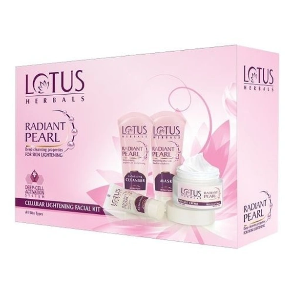 Lotus Herbals Radiant Pearl Cellular Lightening Facial Kit (170gm)