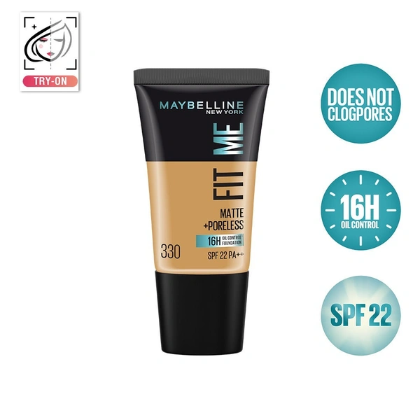 Maybelline New York Fit Me Matte+Poreless 330 Toffee (18ml)
