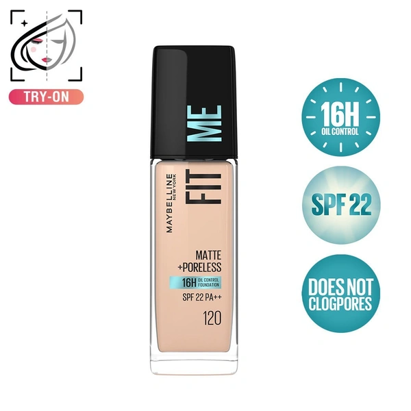 Maybelline New York Fit Me Matte+Poreless 120 Classic Ivory (30ml)