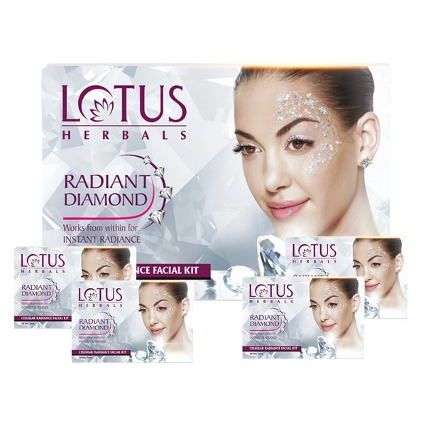 Lotus Herbals Diamond Radiance Facial Kit (Set of 4)148 gm 