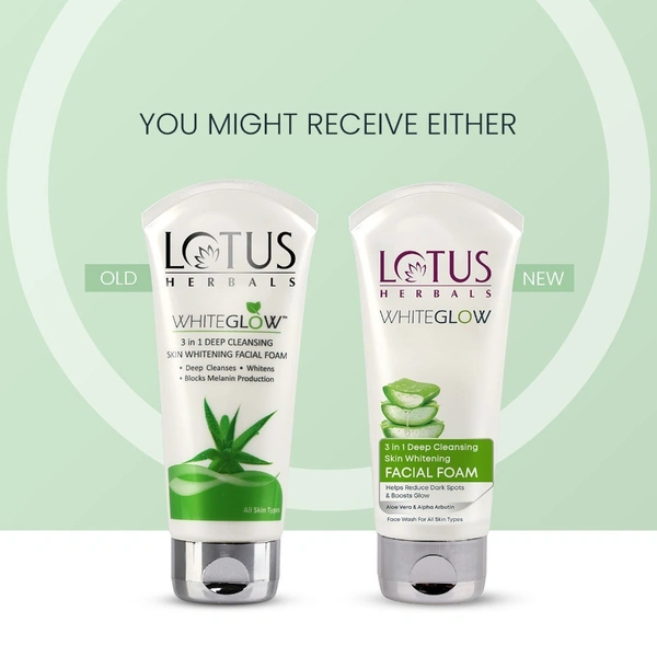 Lotus Herbals Whiteglow 3 In 1 Deep Cleansing face wash 100gm 