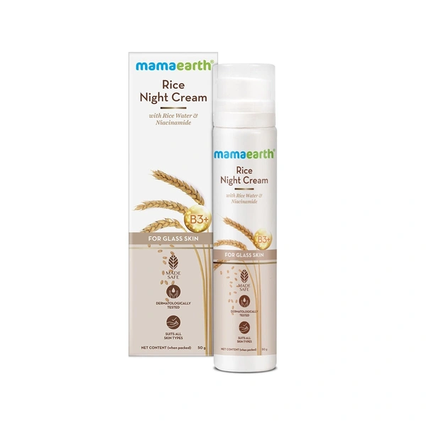 Mamaearth Rice Night Cream For Clear Skin ,50gm