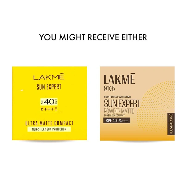 Lakme Sun Expert SPF 40 PA+++ Ultra Matte Compact,7gm 