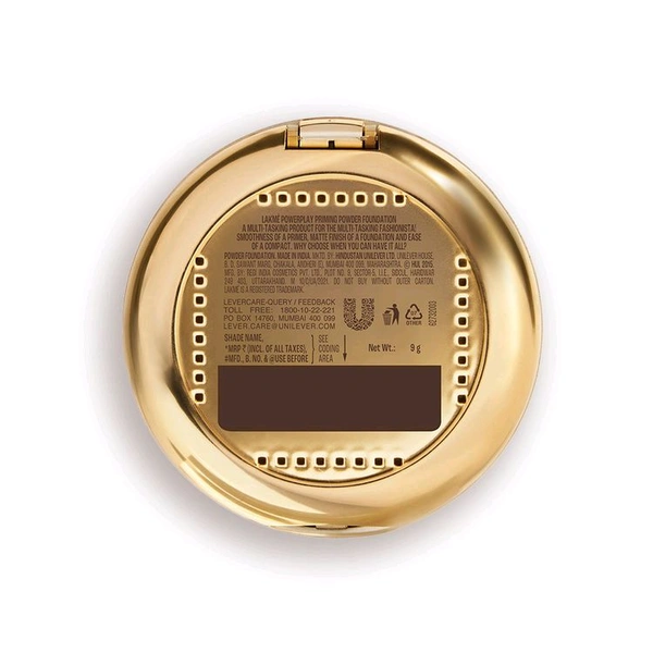 Lakme 9 To 5 Powerplay Compect Silky golden ,8gm 