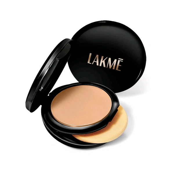 Lakme Xtraordin-Airy Compact, 2 In 1 Compact + Foundation, Golden Medium 03