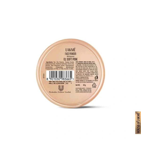 Lakme Forever Matte Face Powder ,Soft Pink,40gm 