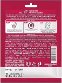 Lakme Pomegranate Sheet Mask, 25 ml