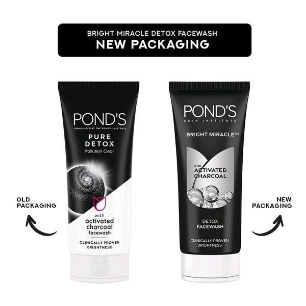 Ponds Bright Miracle Pure Detox Anti-Pollution Clear Face Wash (100gm)