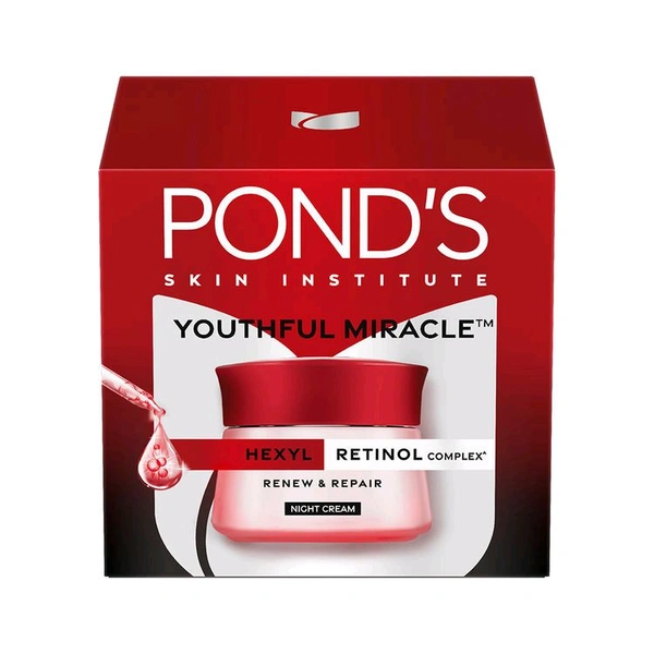 Ponds Youthful Miracle Anti Aging Night Cream, 50gm 
