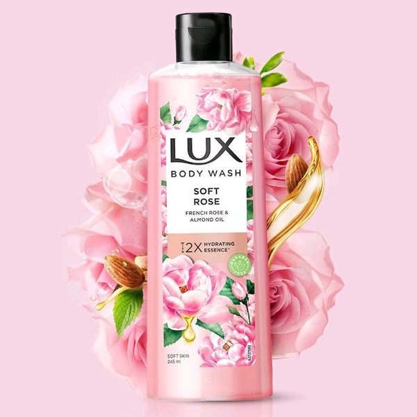 Lux French Rose Fragrance And Almond Oil Bodywash (245ml)
