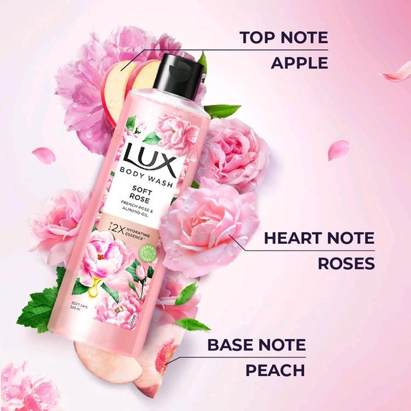 Lux French Rose Fragrance And Almond Oil Bodywash (245ml)