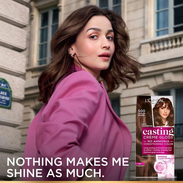 Loreal Paris Casting Creme Gloss Hair Color 400 Dark Brown (60ml+100g)