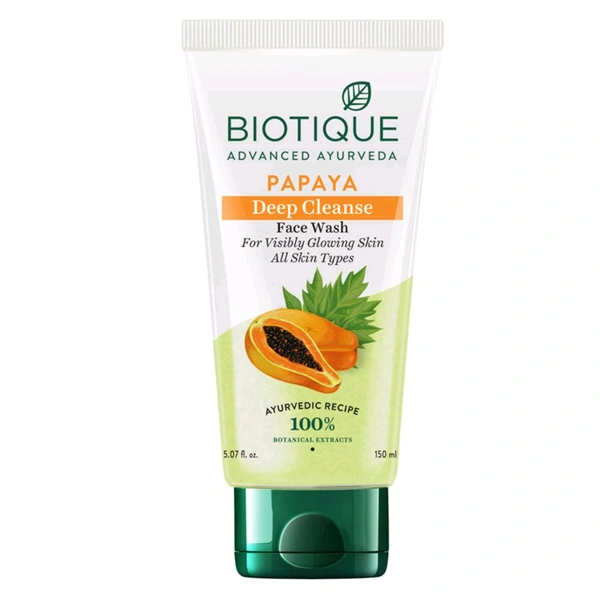 Biotique Bio Papaya Deep Cleanse Visibly Glowing Skin Face Wash ,150gm 