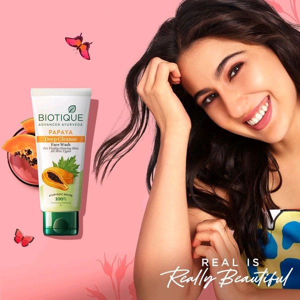 Biotique Bio Papaya Deep Cleanse Visibly Glowing Skin Face Wash ,150gm 