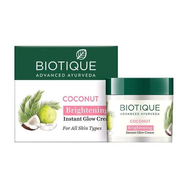 Biotique Coconut Brightening Instant Glow Cream (50gm)