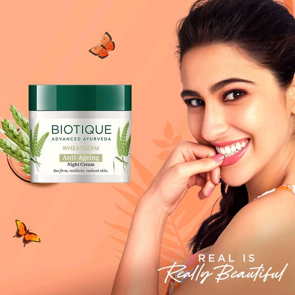 Biotique Wheatgerm Anti-Ageing Night Cream (50gm)