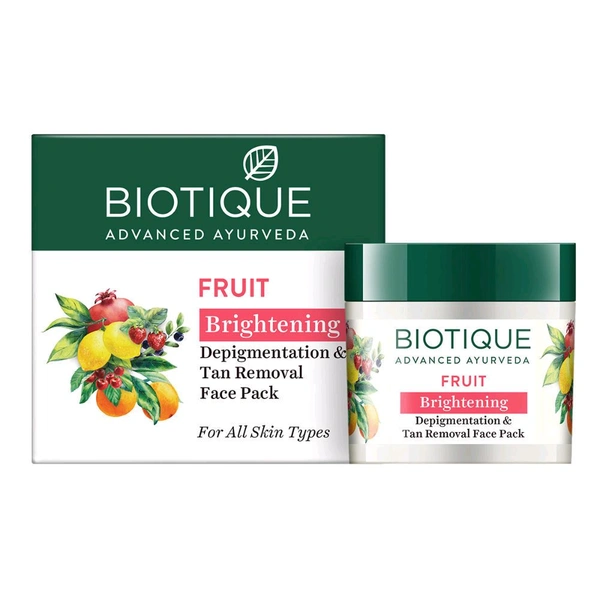 Biotique  Fruit Brightening- Depigmentation & Tan Removal Face Pack,150gm