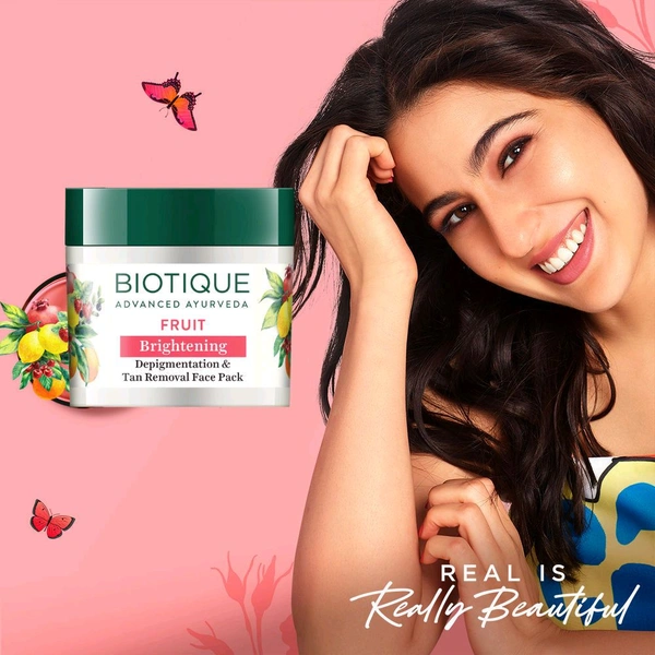 Biotique  Fruit Brightening- Depigmentation & Tan Removal Face Pack,150gm