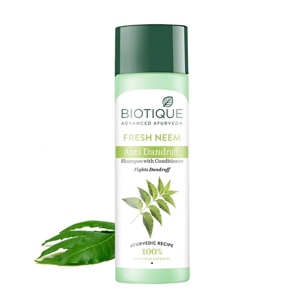 Biotique Fresh Neem Anti-Dandruff Shampoo With Conditioner
(180ml)