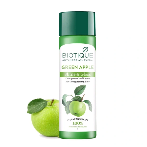 Biotique Green Apple Shine & Gloss Shampoo & Conditioner (190ml) 
