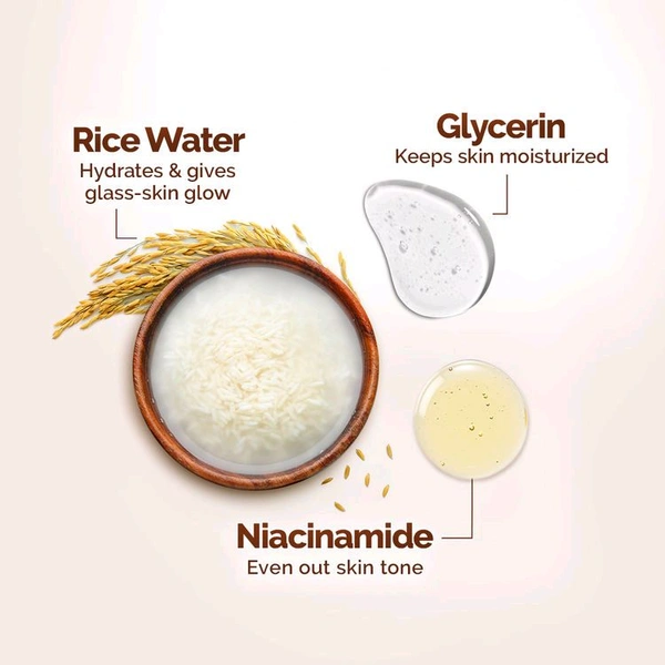 Mamaearth Rice Face Wash With Rice Water & Niacinamide,100gm 