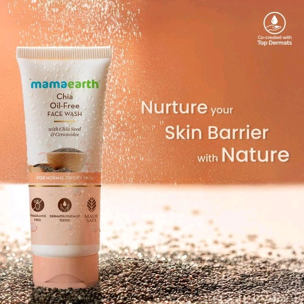 Mamaearth Chia Seed and Ceramides Oil-Free Face Wash,100gm 