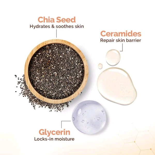 Mamaearth Chia Seed and Ceramides Oil-Free Face Wash,100gm 