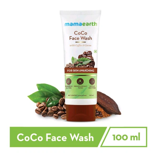 Mamaearth CoCo Facewash, With Coffee & Cocoa,100gm 