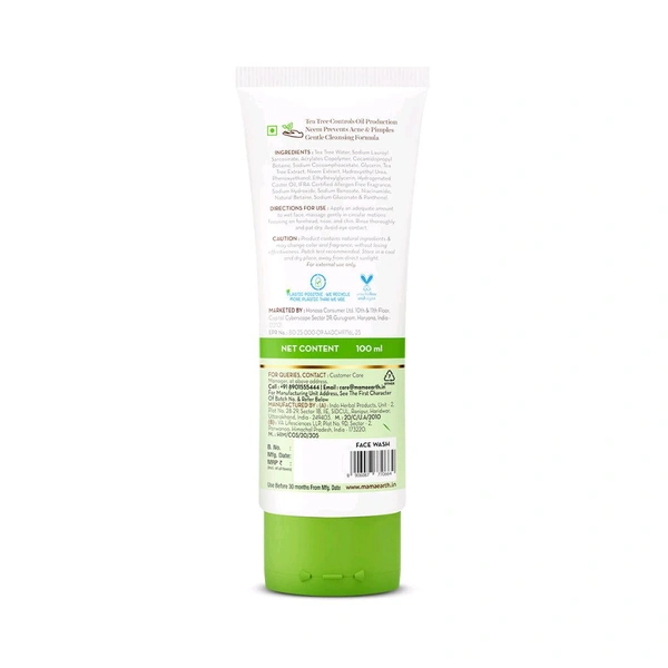 Mamaearth Face Wash With Tea Tree Oil And Neem,100ml 