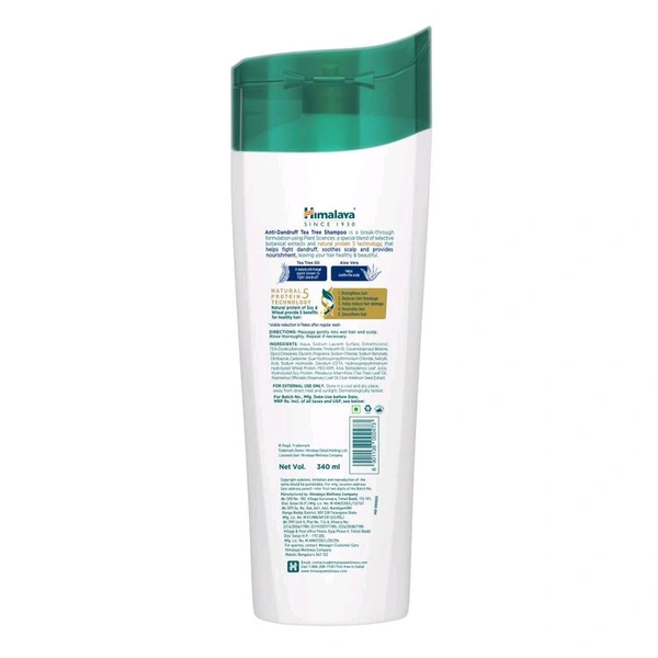 Himalaya Anti-Dandruff Shampoo With Tea Tree Oil & Aloe Vera (340ml)