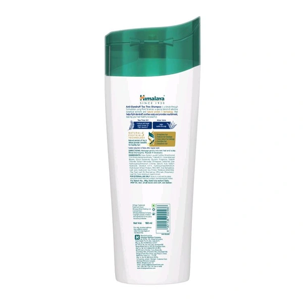 Himalaya Anti-Dandruff Shampoo With Tea Tree Oil & Aloe Vera (180ml)