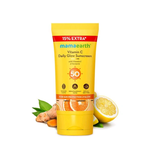 Mamaearth Vitamin C Daily Glow Sunscreen SPF 50 PA++++ (50gm)