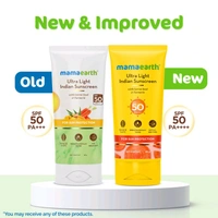 Mamaearth Ultra Light Indian Sunscreen SPF 50 PA++++ ,50gm 