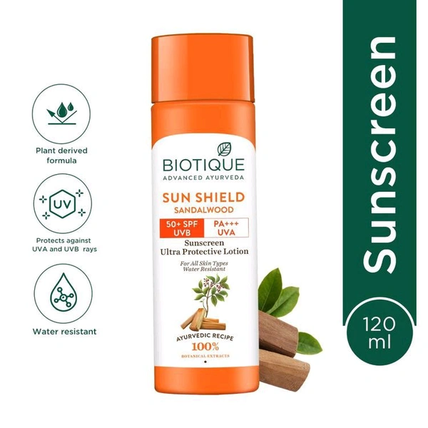 Biotique Sun Sandalwood Ultra Protective Lotion Sunscreen (120ml)