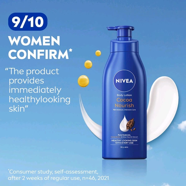 Nivea 48H Deep Moisture Care Cocoa Butter & Vit E Body Lotion ,400ml 