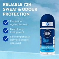 Nivea MEN Deodorant Roll On, Fresh Active, 
(50ml)