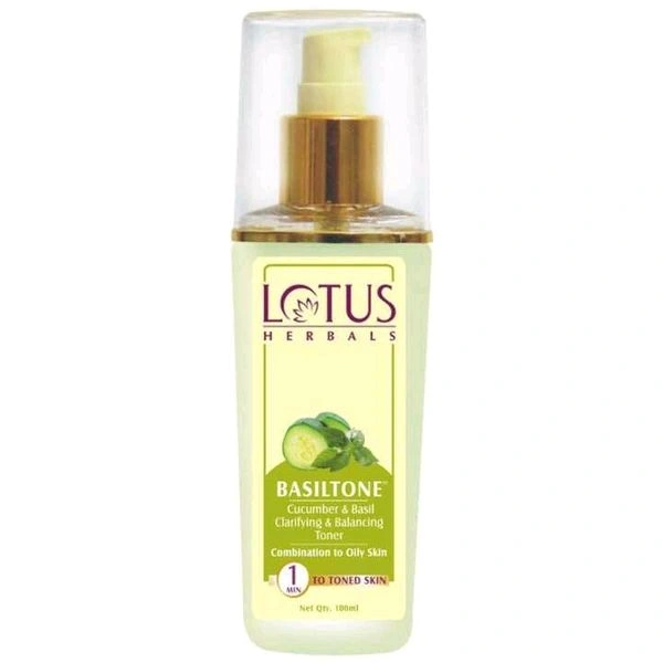 Lotus Herbals Basiltone Cucumber Basil  Toner, 100ml