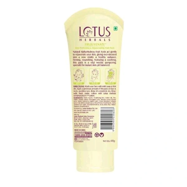 Lotus Herbals Rejuvenating Fruit Pack, 60g