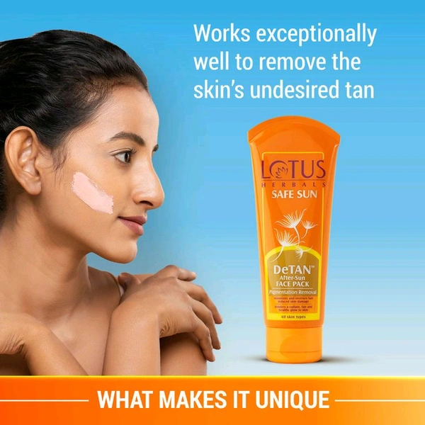 Lotus Herbals Safe Sun Detan After-Sun Face Pack (100g)
